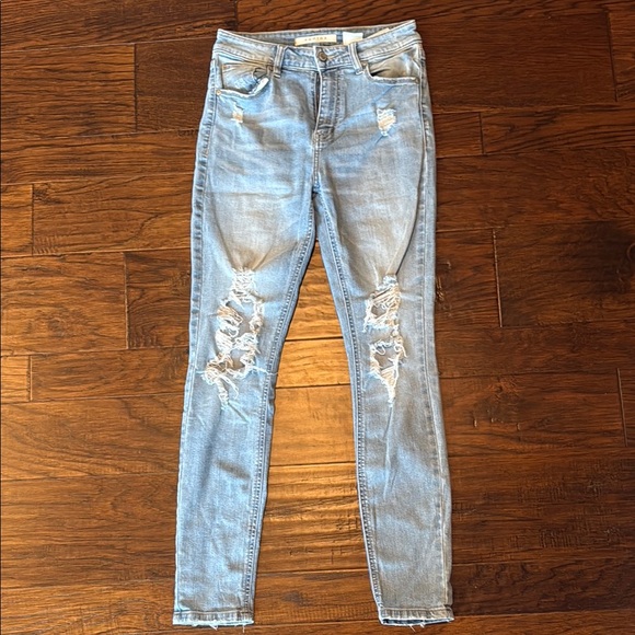 eunina Denim - Women's Light Blue Distressed Jeans